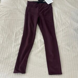rag & bone Deep Burgundy Leggings faux suede